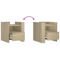 Comodino Rovere Sonoma 45x50x50 cm in Truciolato 848278