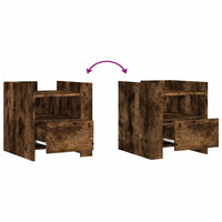 Comodino Rovere Fumo 45x50x50 cm in Truciolato 848280