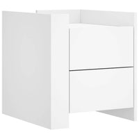 Comodino-Tavolino da notte Bianco 45x50x50 cm in Truciolato 829992