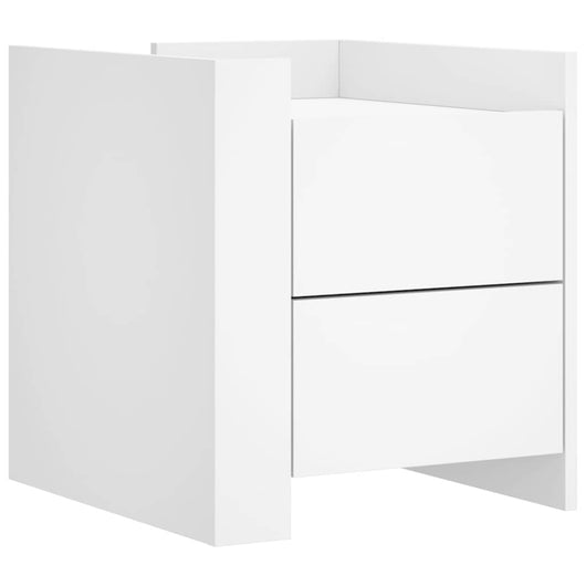 Comodino-Tavolino da notte Bianco 45x50x50 cm in Truciolato 829992