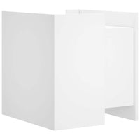 Comodino-Tavolino da notte Bianco 45x50x50 cm in Truciolato 829992