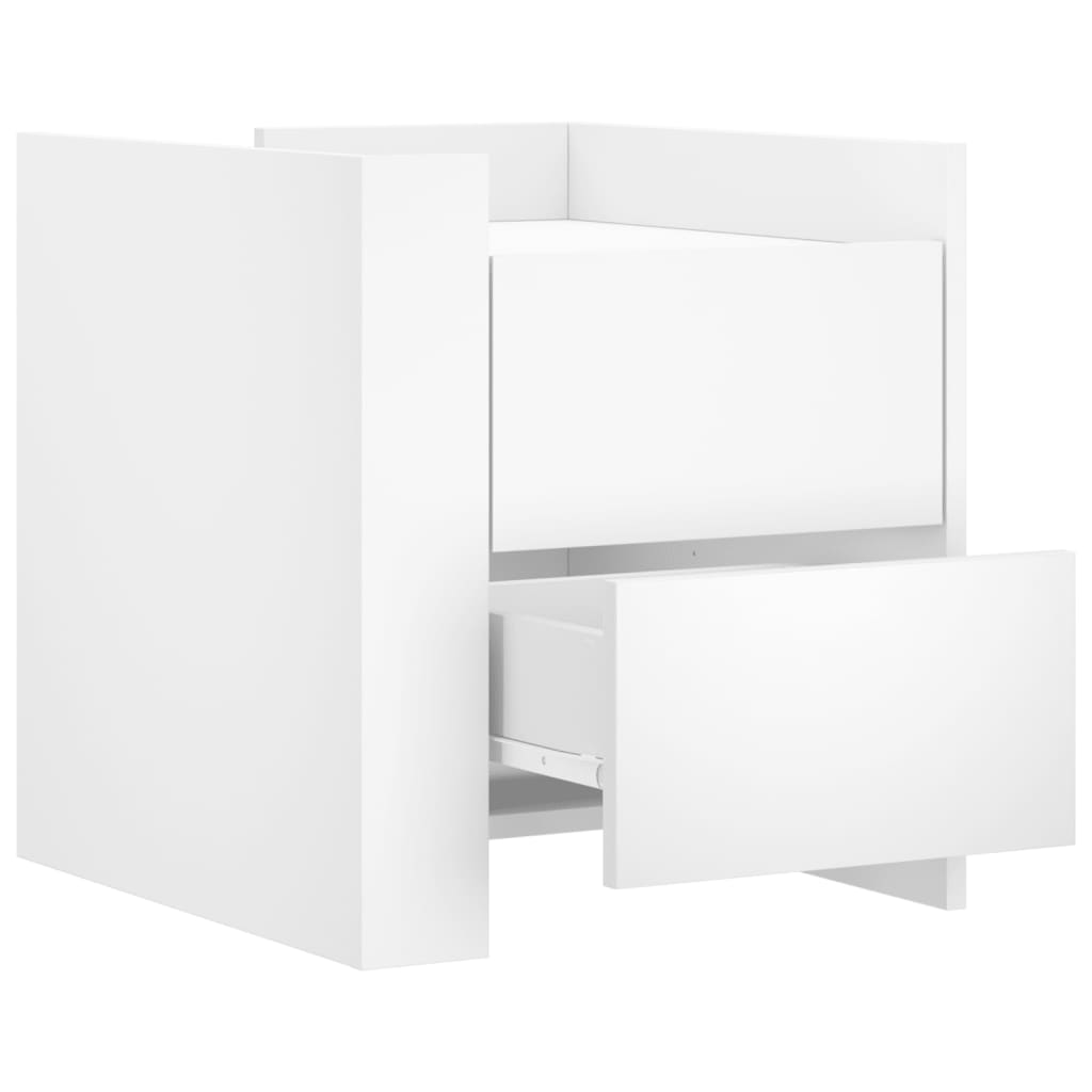 Comodino Bianco 45x50x50 cm in Truciolato 848283