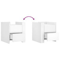 Comodino-Tavolino da notte Bianco 45x50x50 cm in Truciolato 829992