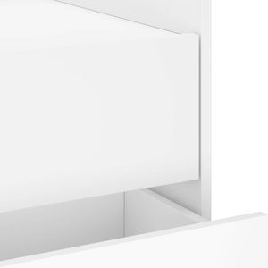 Comodino-Tavolino da notte Bianco 45x50x50 cm in Truciolato 829992