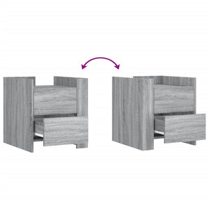 Comodino Grigio Sonoma 45x50x50 cm in Truciolato 848288