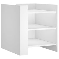 vidaXL Comodino Bianco 45x50x50 cm in Truciolato