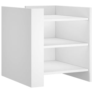 vidaXL Comodino Bianco 45x50x50 cm in Truciolato