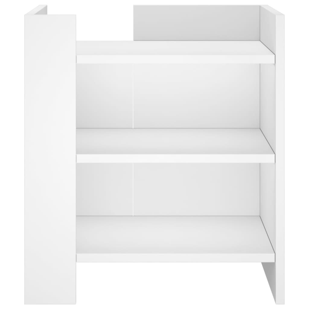 Comodino Bianco 45x50x50 cm in Truciolato 848290