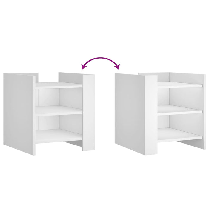 vidaXL Comodino Bianco 45x50x50 cm in Truciolato