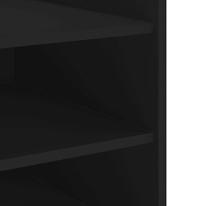 vidaXL Comodino Nero 45x50x50 cm in Legno Multistrato