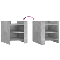 vidaXL Comodino Grigio Cemento 45x50x50 cm in Truciolato