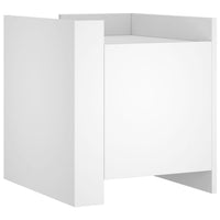 Comodino Bianco 45x50x50 cm in Truciolato 848297