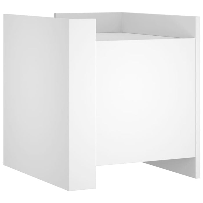 Comodino Bianco 45x50x50 cm in Truciolato 848297