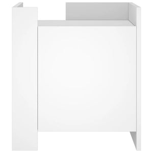 Comodino Bianco 45x50x50 cm in Truciolato 848297