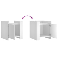 Comodino Bianco 45x50x50 cm in Truciolato 848297