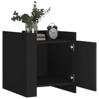 Comodino Nero 45x50x50 cm in Legno Multistrato 848298