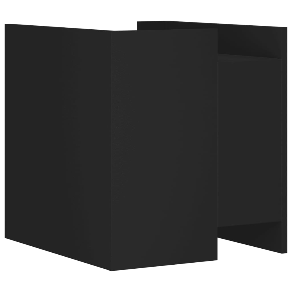 Comodino Nero 45x50x50 cm in Legno Multistrato 848298