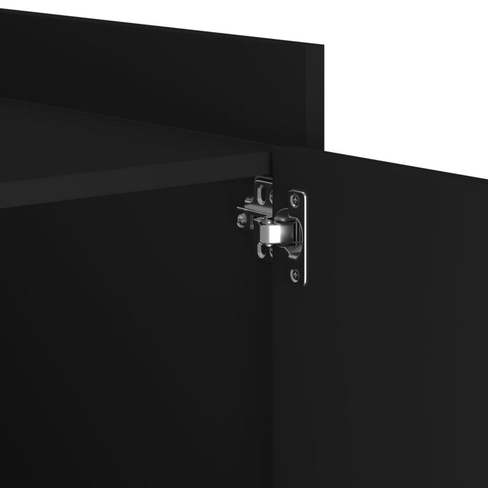 vidaXL Comodino Nero 45x50x50 cm in Legno Multistrato