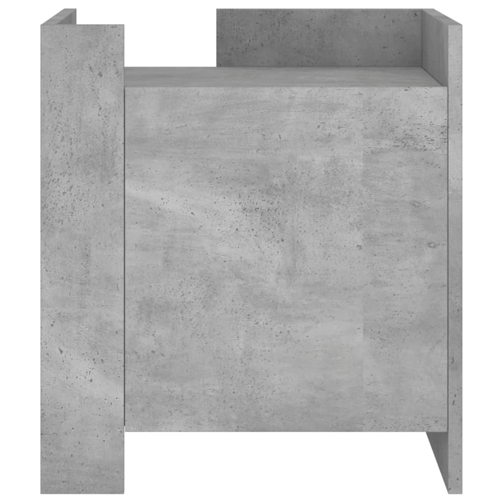 Comodino Grigio Cemento 45x50x50 cm in Truciolato 848300