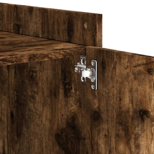 Comodino Rovere Fumo 45x50x50 cm in Truciolato 848301