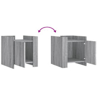 Comodino Grigio Sonoma 45x50x50 cm in Truciolato 848302