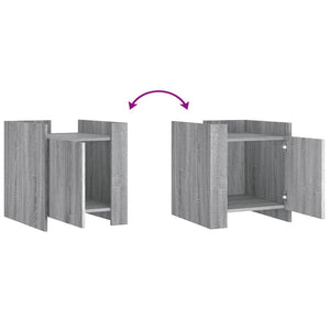 Comodino Grigio Sonoma 45x50x50 cm in Truciolato 848302