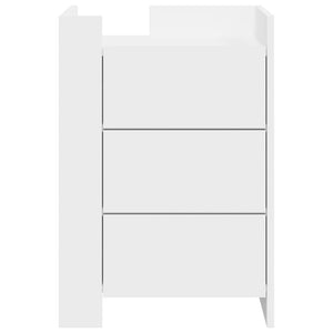 Comodino Bianco 45x50x65 cm in Legno Multistrato 848304
