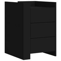 Comodino Nero 45x50x65 cm in Legno Multistrato