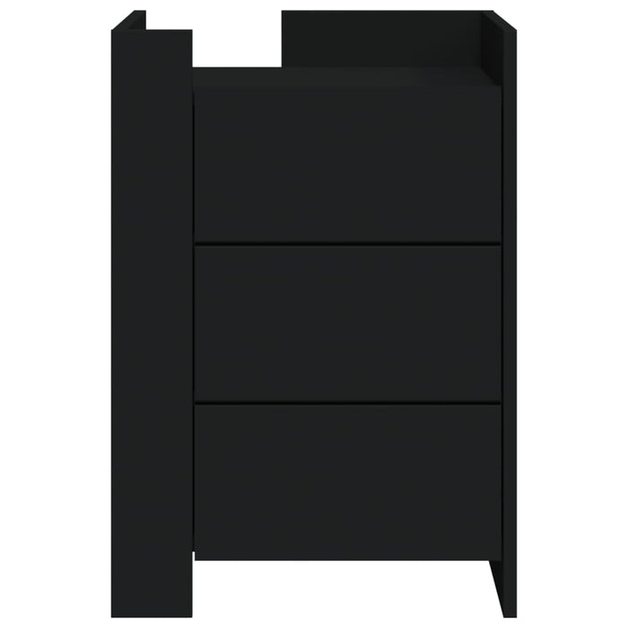Comodino Nero 45x50x65 cm in Legno Multistrato