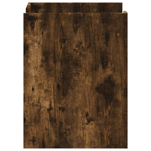vidaXL Comodino Rovere Fumo 45x50x65 cm in Legno Multistrato