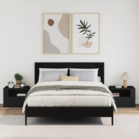 Comodini a Muro 2 pz Nero 45x30x35 cm 848314