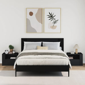 Comodini a Muro 2 pz-Set di 2 Tavolino da notte Nero 45x30x35 cm 554749
