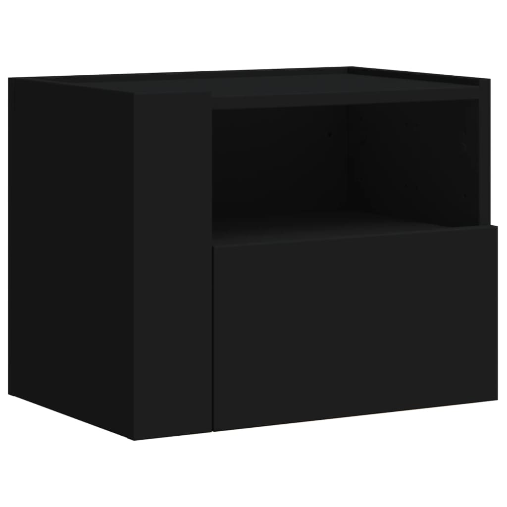 Comodini a Muro 2 pz Nero 45x30x35 cm 848314