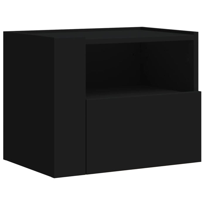 Comodini a Muro 2 pz Nero 45x30x35 cm 848314