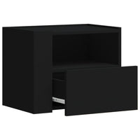 vidaXL Comodini a Muro 2 pz Nero 45x30x35 cm