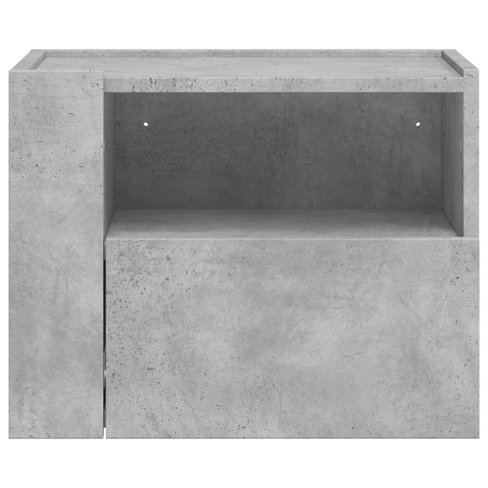 Comodino a Muro Grigio Cemento 45x30x35 cm 848317