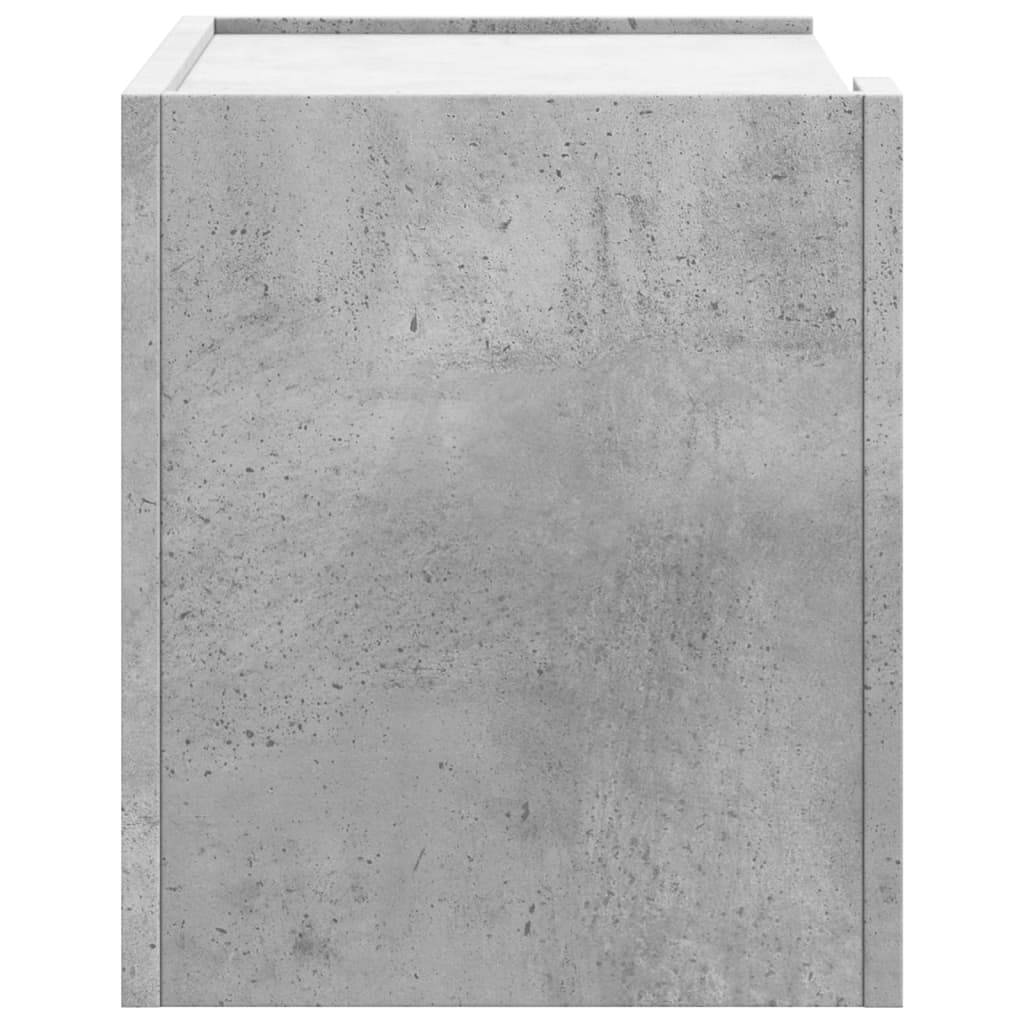 Comodino a Muro-Tavolino da notte sospeso Grigio Cemento 45x30x35 cm 443471