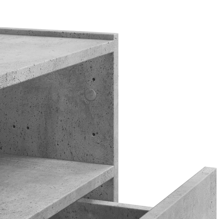 Comodino a Muro Grigio Cemento 45x30x35 cm 848317