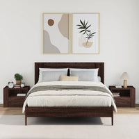 Comodini a Muro 2 pz-Set di 2 Tavolino da notte Rovere Marrone 45x30x35 cm