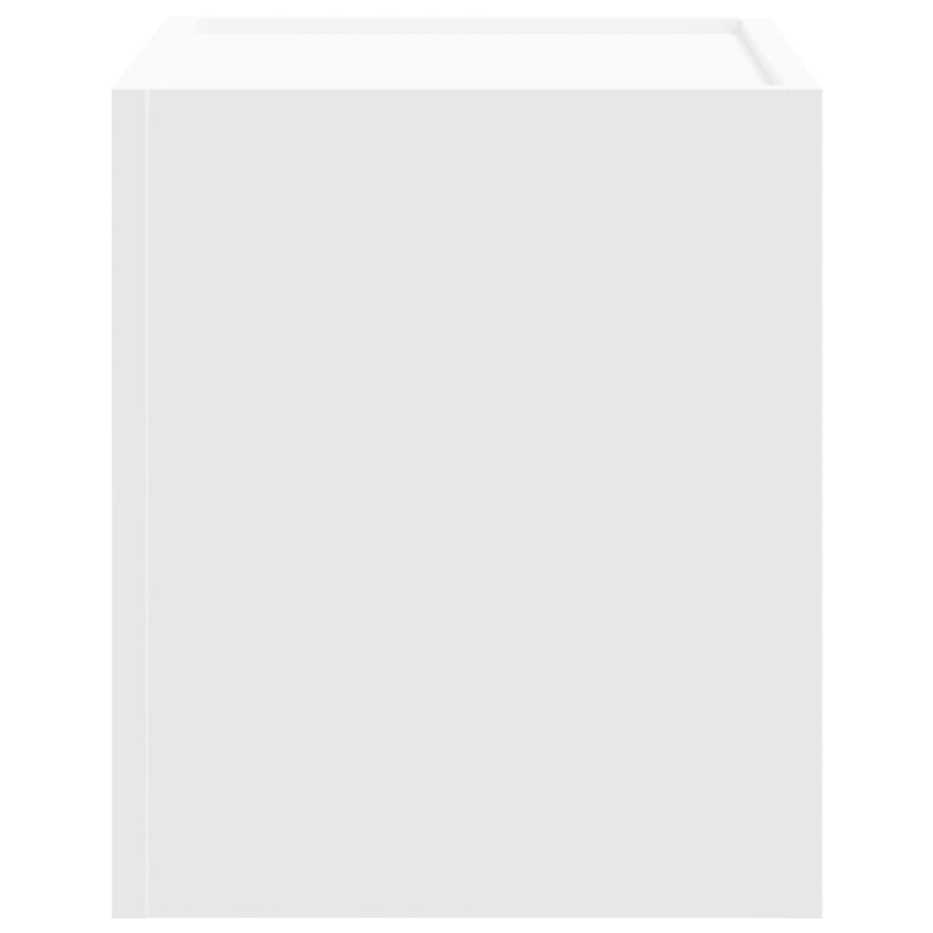 Comodino a Parete-Tavolino da notte sospeso Bianco 45x30x35 cm 888361