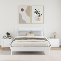 Comodini a Muro 2 pz Bianchi 45x30x35 cm 848326