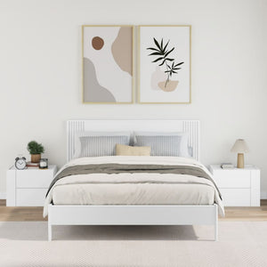 Comodini a Muro 2 pz Bianchi 45x30x35 cm 848326