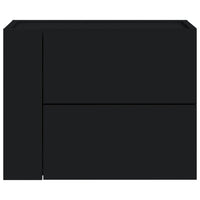 Comodino a Muro Nero 45x30x35 cm 848327