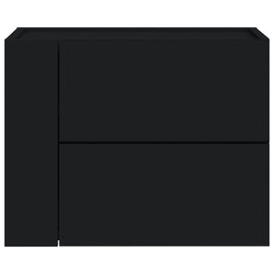 Comodino a Muro Nero 45x30x35 cm 848327