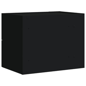 Comodino a Muro Nero 45x30x35 cm 848327