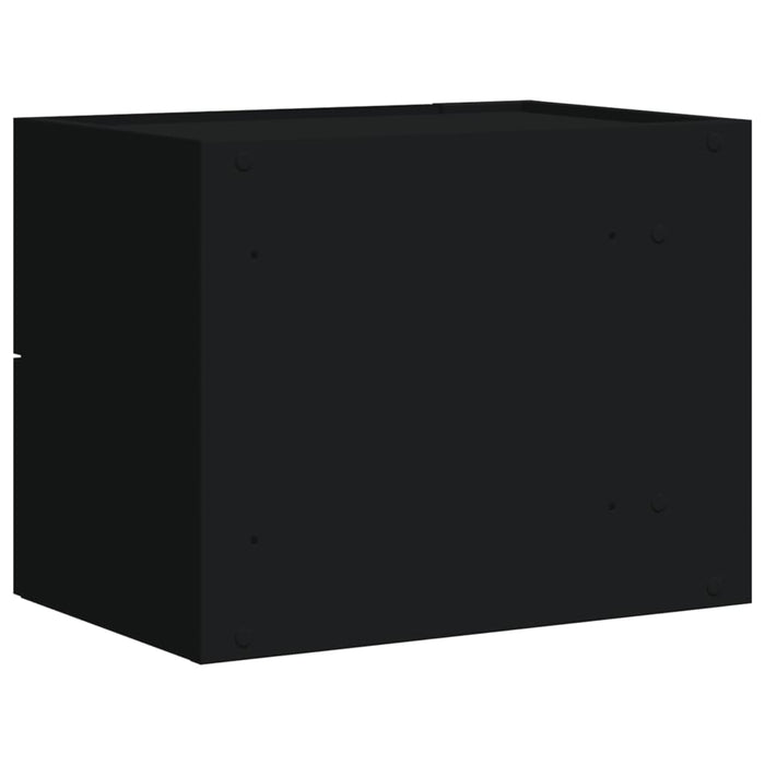 Comodino a Muro Nero 45x30x35 cm 848327