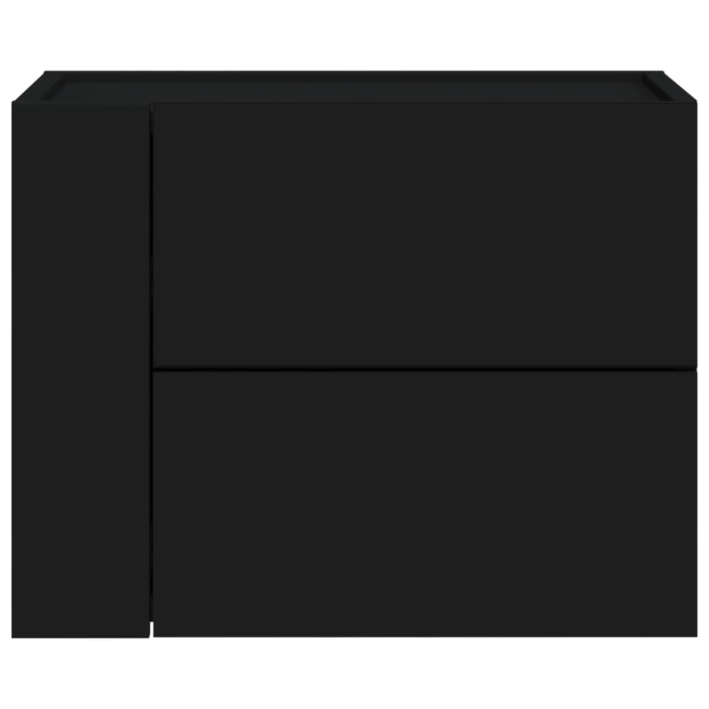 Comodini a Muro 2 pz Nero 45x30x35 cm 848328