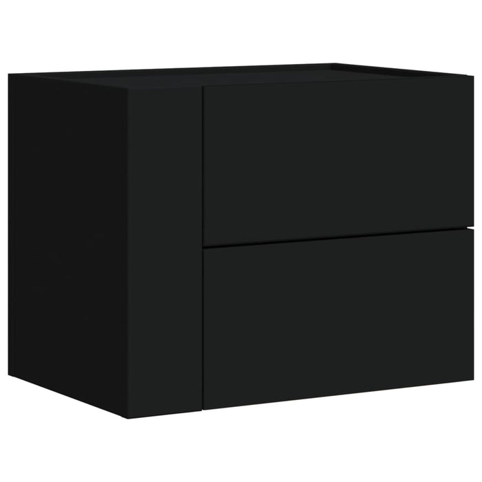 Comodini a Muro 2 pz Nero 45x30x35 cm 848328