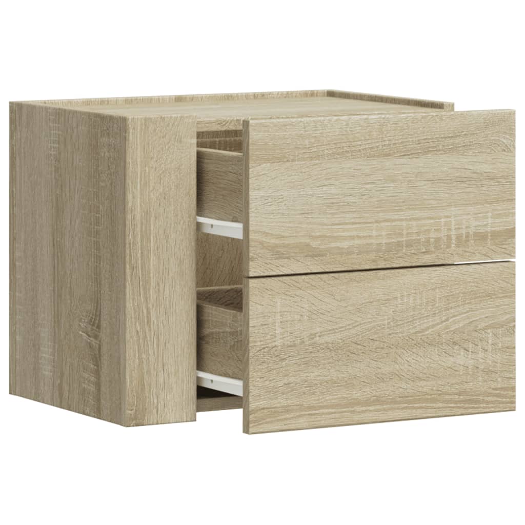 Comodini a Muro 2 pz Rovere Sonoma 45x30x35 cm 848330