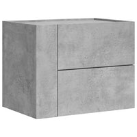 Comodini a Muro 2 pz-Set di 2 Tavolino da notte Grigio Cemento 45x30x35 cm 348542